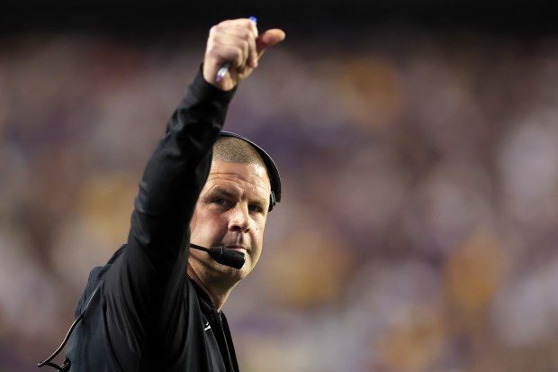 Florida coach Billy Napier is 11-12 with the Gators following a 52-25 loss at LSU Nov. 11 in Baton Rouge. (Photo by Jonathan Bachman/Getty Images)