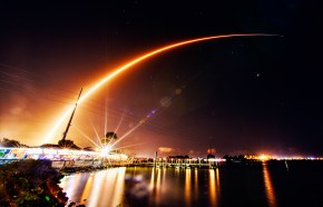 Another Space Coast night launch Friday marked the 60th liftoff from the Space Coast for the year, this time with a booster flying for a record 18th time.