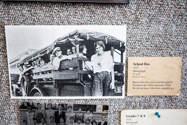 Historical photos show schoolchildren from nearly a century ago during the 47th annual Fall Country Jamboree at the Barberville Pioneer Settlement in Volusia County. (Patrick Connolly/Orlando Sentinel)