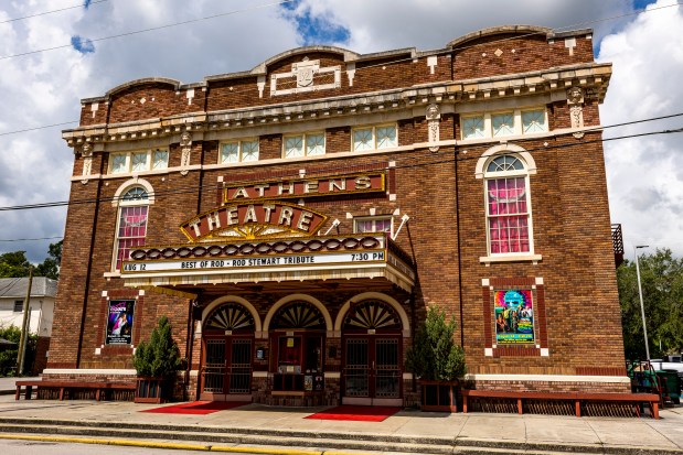 A surprise road trip itinerary from Guess Where Trips runs through historical downtown DeLand on Friday, Aug. 18, 2023. (Patrick Connolly/Orlando Sentinel)